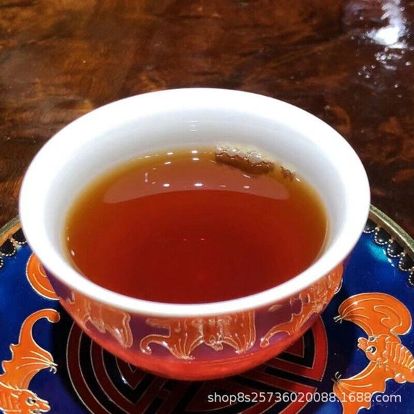 HelloYoung Yunnan Tea Camphor Flavor Fragrance Ripe Tea Ancient Puerh Tea 357g Cake Tea