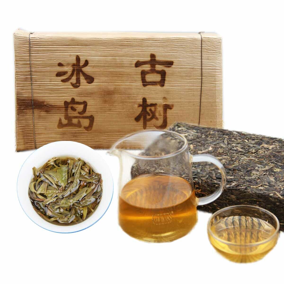 1kg cha Puer Old Tree Tea High Quality Sheng Pu-erh Brick Chinese Green Food Secondary image
