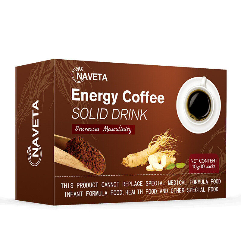 Energy Coffee Solid Drink Ground Black Coffee 10g*10 Packs Health Care