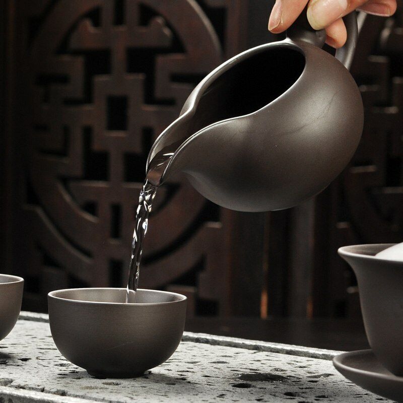 Handmade Drinkware Purple Sand Teapot Tea Set Ceramic Teapot Cup China Kung Fu