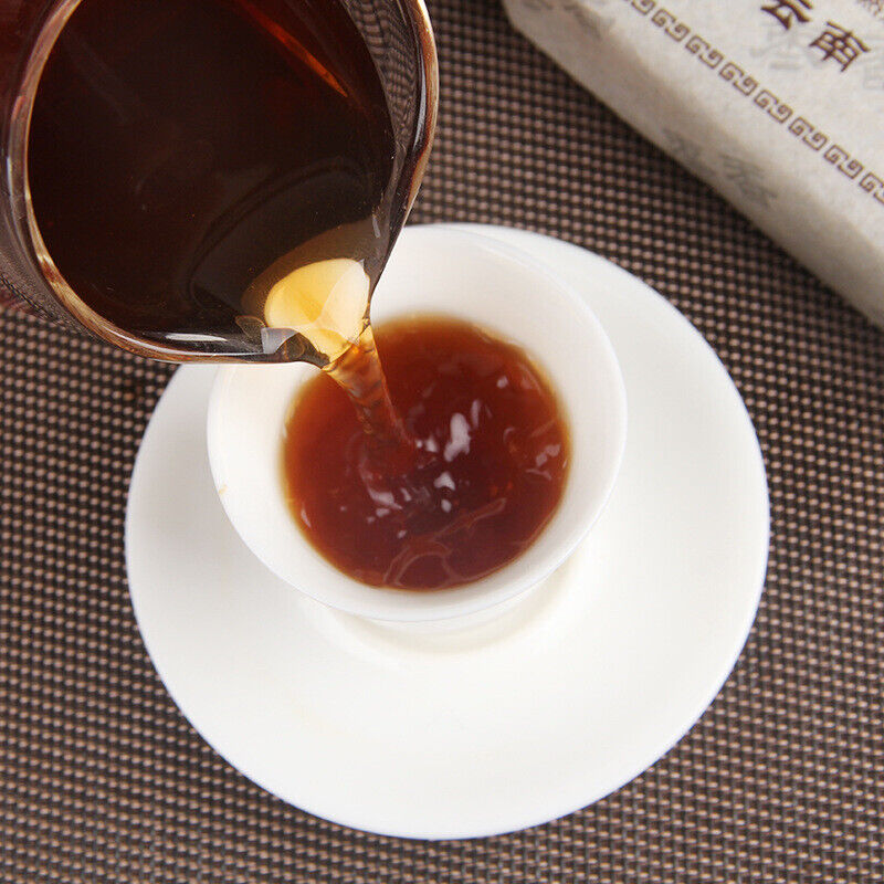 HelloYoung Ripe Tea Health  Jujube Fragrant Brick Big Leaf Old Pu'er Tea 250g