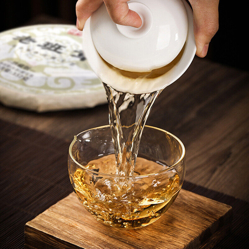 HelloYoung 357g Tea Cake Old Banzhang Pu'er Tea Raw Tea Cake Healthy Drink