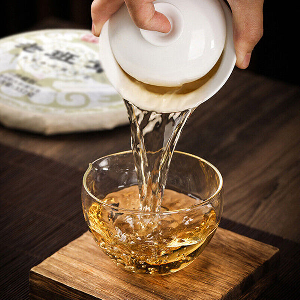 HelloYoung 357g Tea Cake Old Banzhang Pu'er Tea Raw Tea Cake Healthy Drink