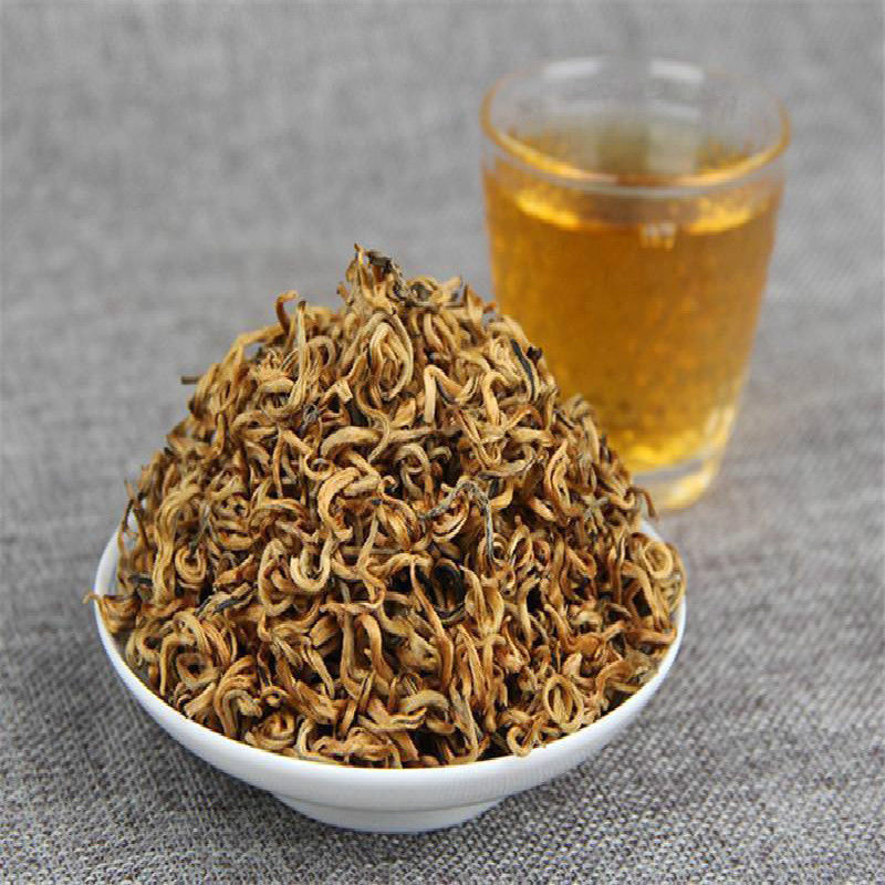 HelloYoung40g Yunnan Dianhong Black Tea Large Leaves Kung Fu Cha Red Honey Golden Buds Tea