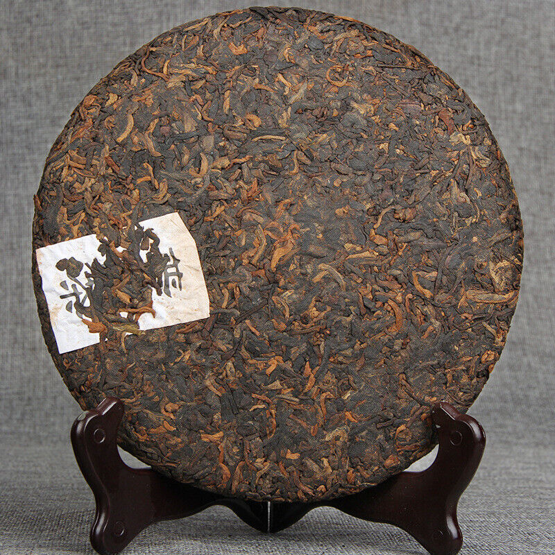 HelloYoung 357g High Quality Black Tea Golden Bud Ripe Tea Premium Big Leaf Pu'er Tea Cake