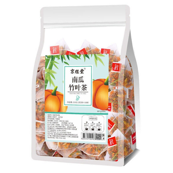 Pumpkin Bamboo Leaf Herbal Tea Pyramid Bags Floral Health Support Blend