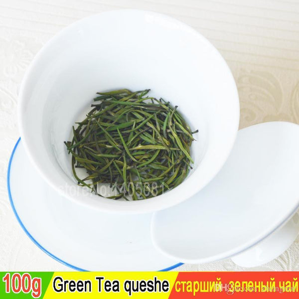 HelloYoung High Quality Green Tea Mingqian Fried Queshe Maojian Tea Green Healthy 100g