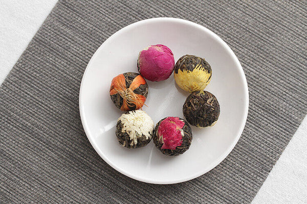 HelloYoung Yunnan Pu-erh Flower Tea Dragon Pearl 18 raw tea 6 flavor combination flower tea