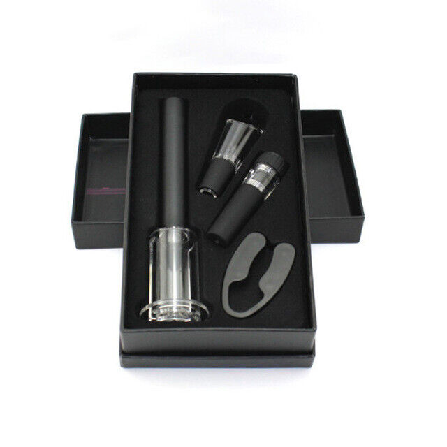 4pcs/set Wine Opener Set Gift Kitchen Pourer Wine Stopper Air Pressure Corkscrew