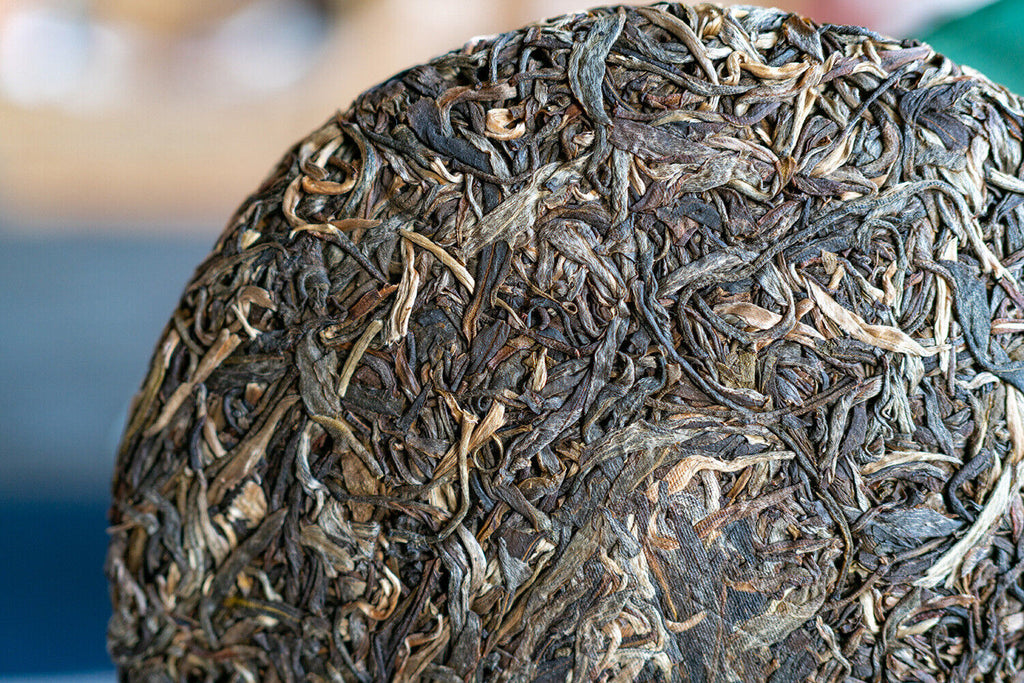 HelloYoung 357g Lao Banzhang Puerh Raw Tea Yunnan Ancient Tree Puerh Seven Seed Cake Tea