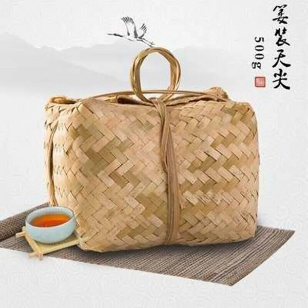 HelloYoung 500 g China Hunan Anhua Black Tea Handmade Brick Tea Fu Cha Broad Loose Leaf
