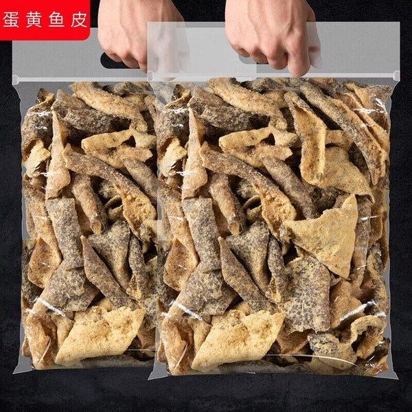 Egg Yolk Fish Skin Crispy Cod Skin Seafood Snacks Instant Dried Fish Specialty