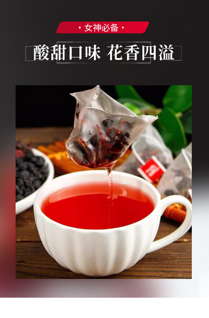 Mulberry Rose Hibiscus Tea, Refreshing Sweet and Sour Summer Fruit Drink
