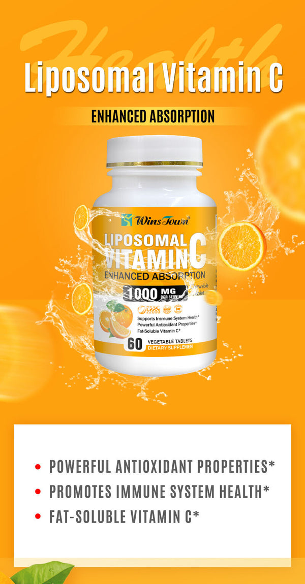 Winstown Vitamin C 1000mg Tablets Multvitamin Candy Immune 60 Tablets/bottle