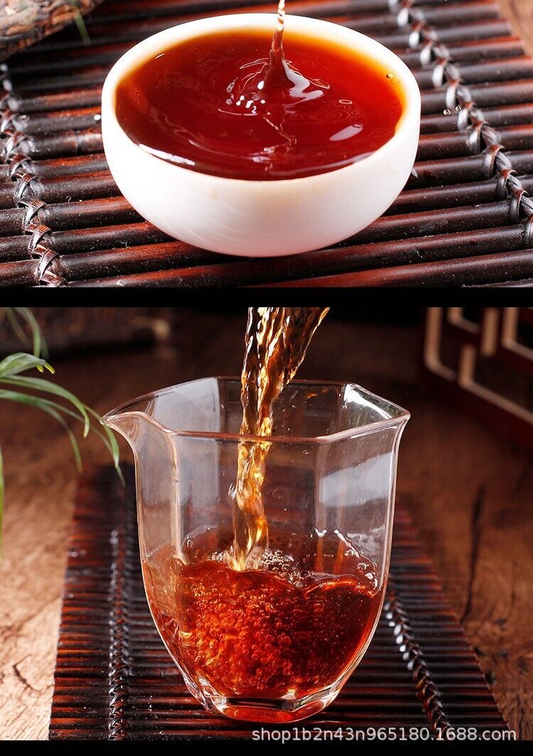 HelloYoung Yunnan Pu'er Tea Ripe Tea 357g Cake Tea Good Ripe Tea Golden Bud One Bite