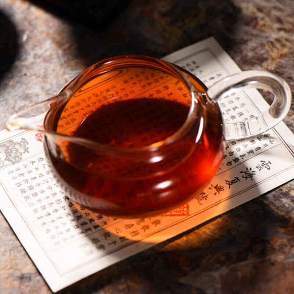 HelloYoung TeaPuerh Cooked Tea Cake Pu'er Black Tea Slimming Healthy Drink 357g Yellow Seal