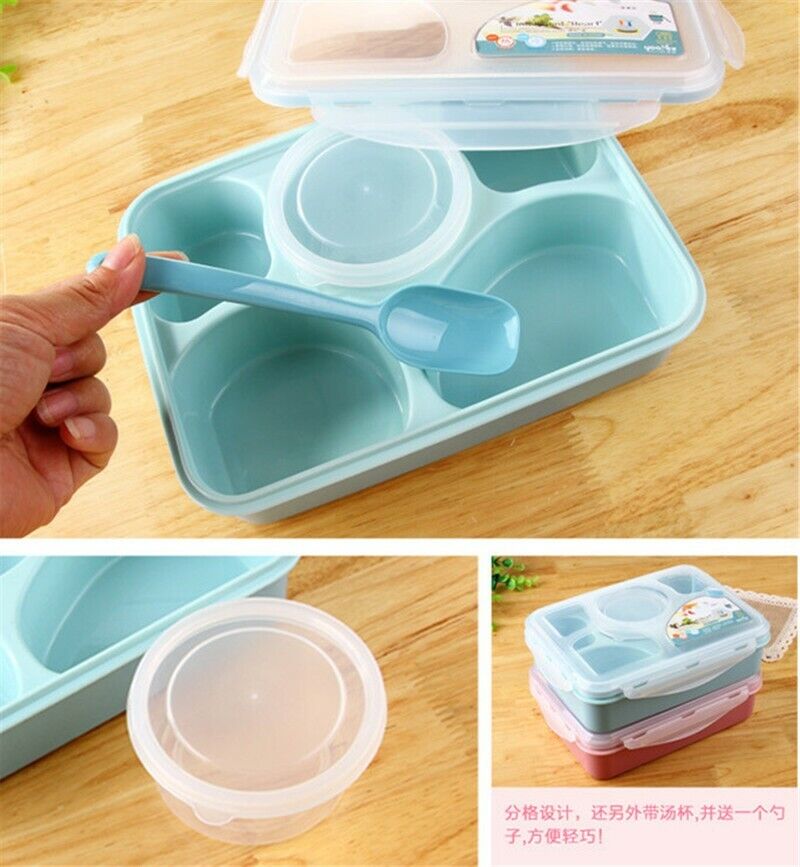 Dinnerware Food Container Five Separation Bento Box Tableware Lunchbox Microwave