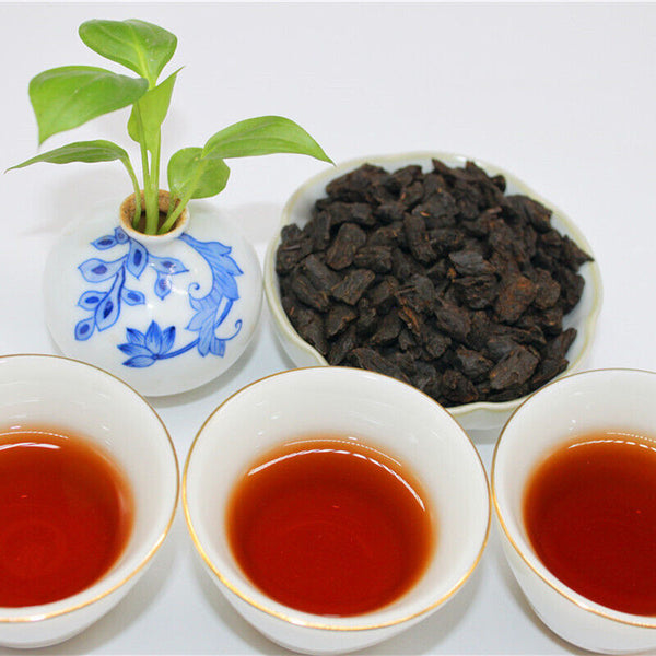 HelloYoung Yunnan Pu'er Tea 500g Cloth Bag Tea Fossil Menghai Ripe Tea Pu'er
