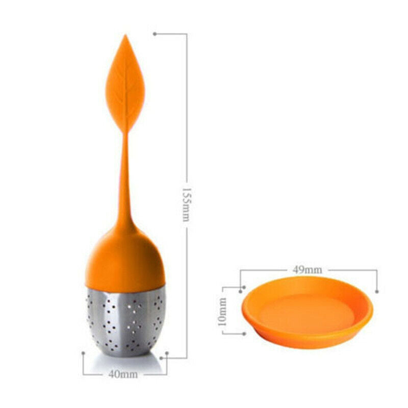 Silicone+Stainless Steel Infuser Tea Filter LooseLeaf Diffuser Mesh Tea Strainer