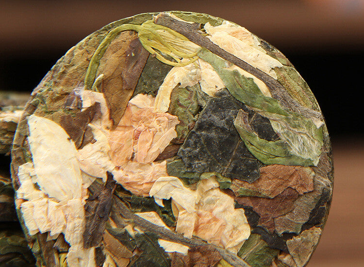 Yunnan Old White Tea White Tea Jasmine Flower Tea Premium Compressed Tea Cakes