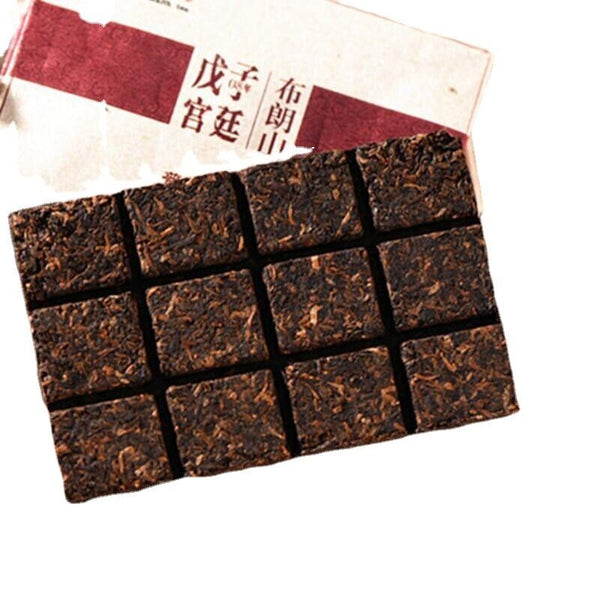 HelloYoung 80gYunnan Bulang Mountain Gold Bud Puerh Tea Aromatic Palace Ripe Puer Tea Brick