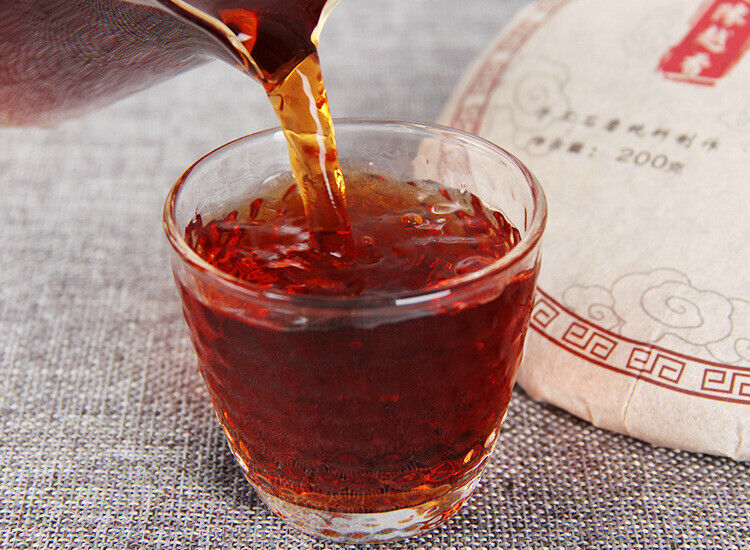 HelloYoung 200g Puerh Tea Cake The More It Ages The Better It Smells Old Tree Tea Ripe Cake