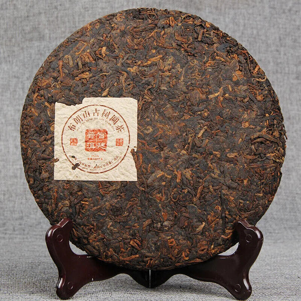 Menghai Pu'er Brown Mountain Palace Pu'er Cooked Old Tree Tea Cake 357g