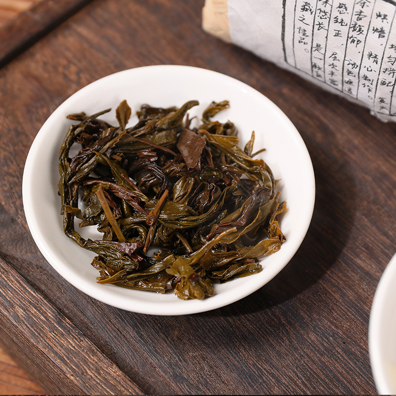 HelloYoung 500g Hunan Anhua Black Tea Tianjian Tea Bamboo Basket Tribute Aged Black Tea
