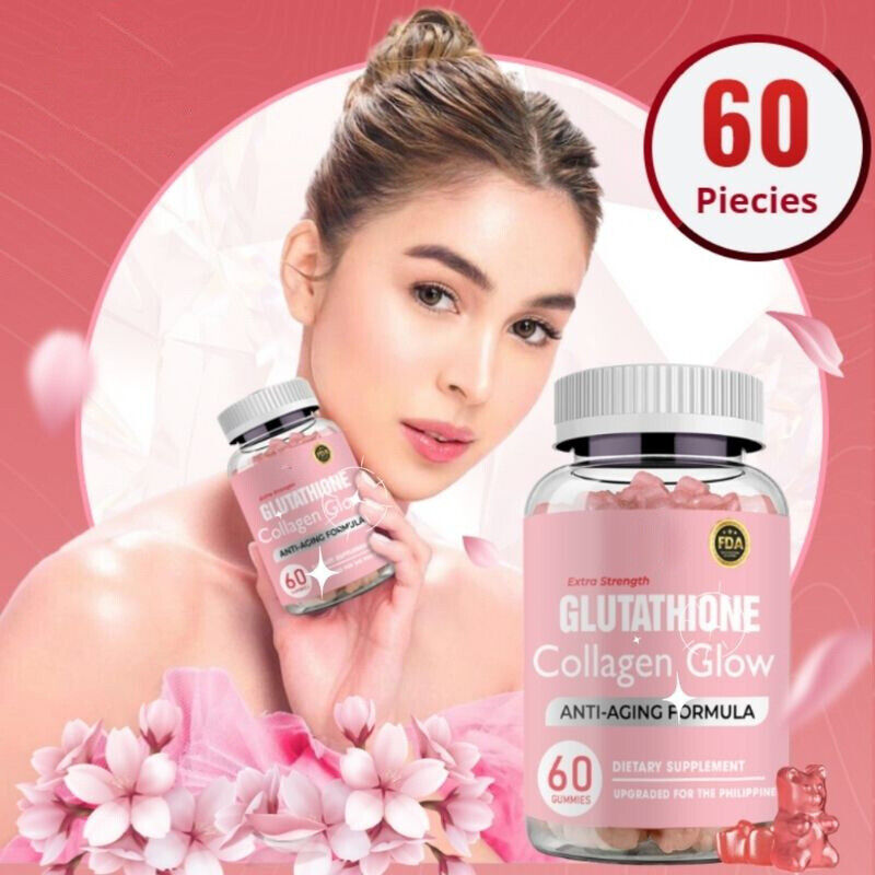 Glutathione Collagen Glow Anti-aging skin Whitening Gummies 60pcs Main image