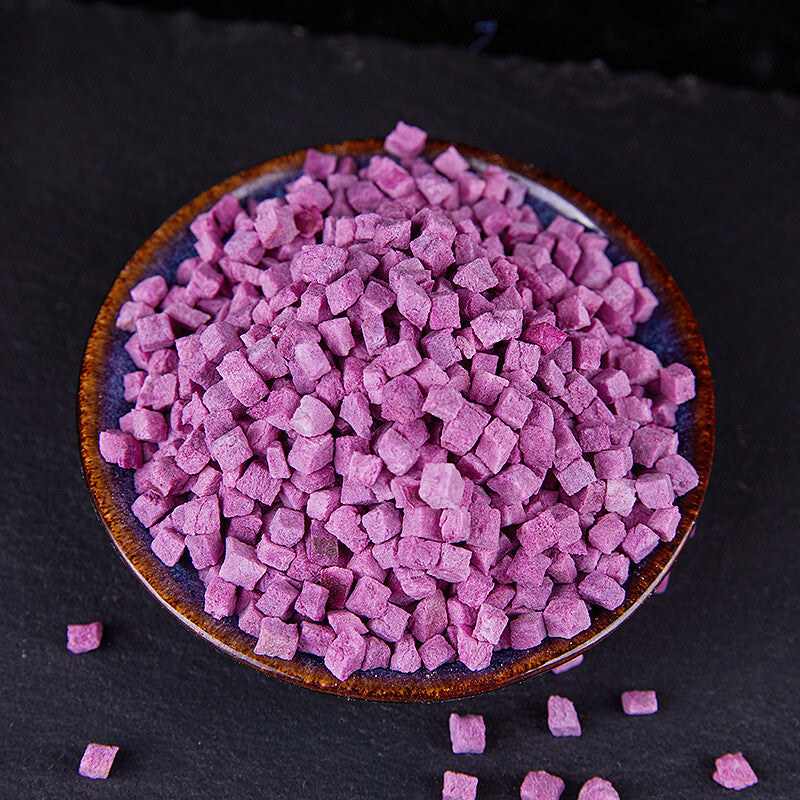 Dehydrated Purple Sweet Potato Powder/Cubes Low Temperature Baking Pet Snacks