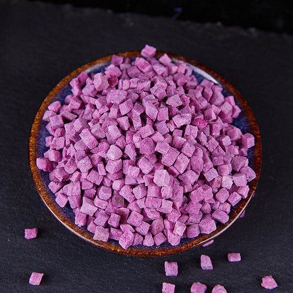 Dehydrated Purple Sweet Potato Powder/Cubes Low Temperature Baking Pet Snacks