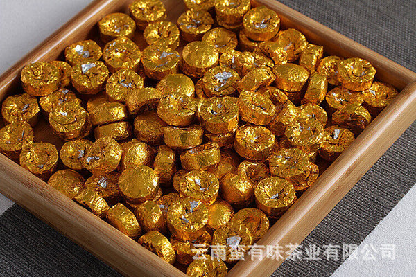 HelloYoung 500g Yunnan Pu'er Tea Leaves Glutinous Small Golden Tuo Mini Small Tuo Tea