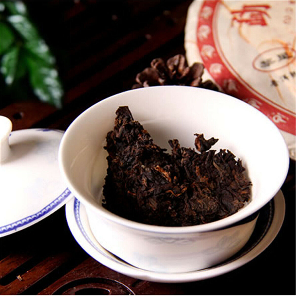 HelloYoung Famous Puer Tea Yunnan Specialty Ripe Pu-erh Top Pu'er Tea Cake Black Tea 357g