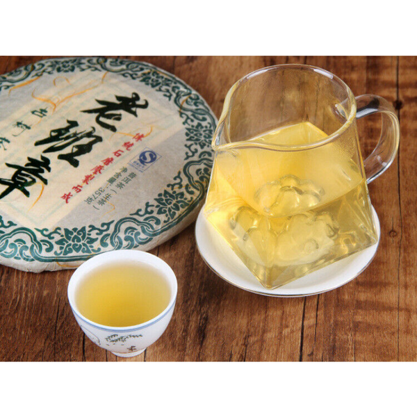 HelloYoung Cha Tea Lao Ban Zhang Ancient Tree Tea 357g Organic Green Tea Puerh Tea