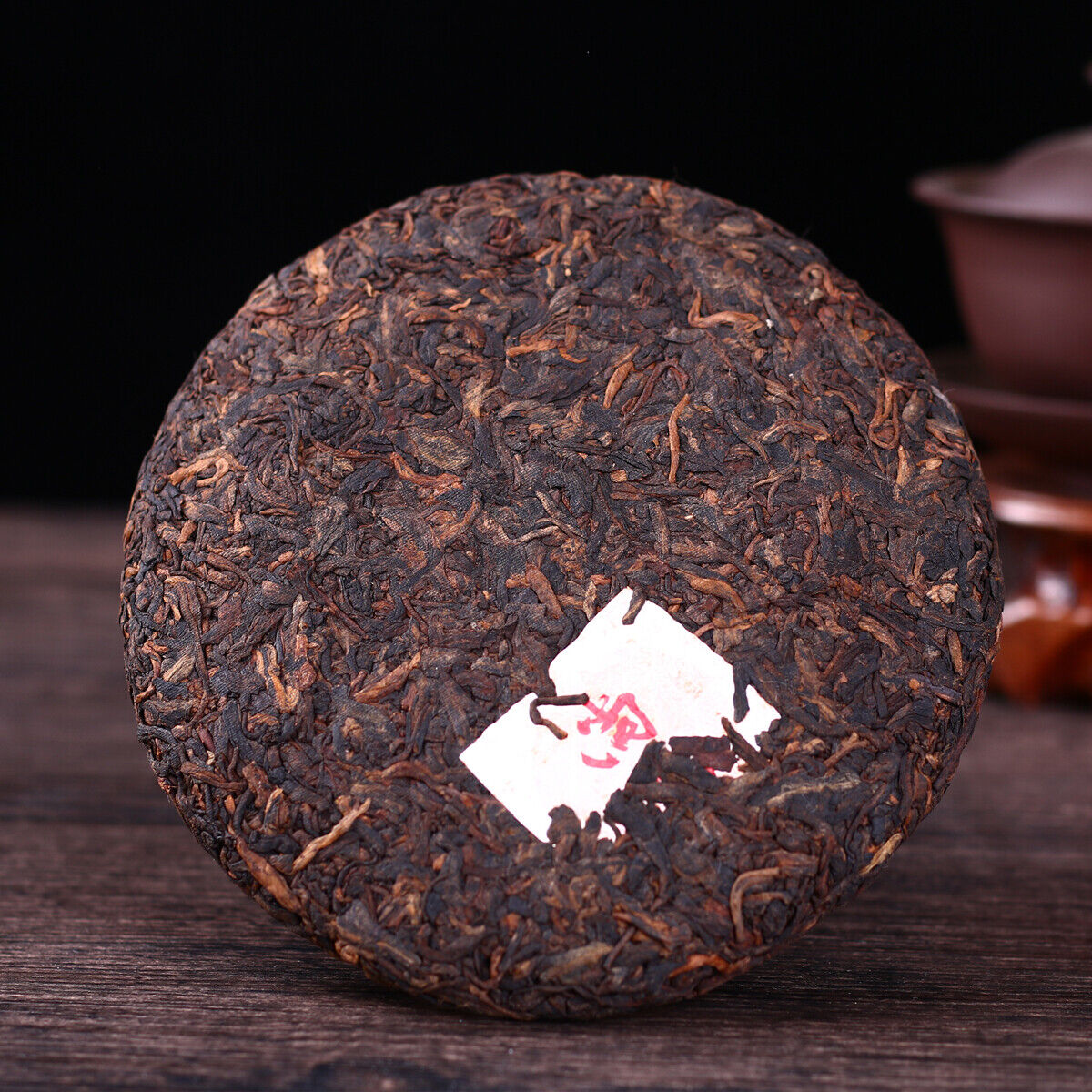 HelloYoung Pu erh Cooked Tea Yunnan Brown High Mountain Ecological Ripe Puer Tea Cake 200g