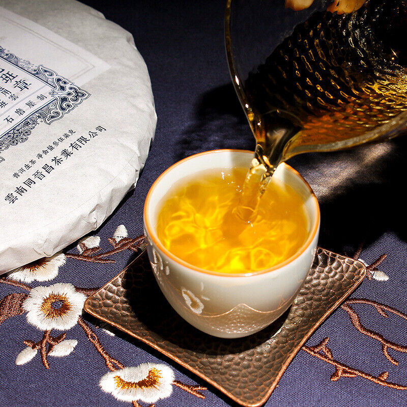 HelloYoung 357g Yunnan Raw Tea Cake Laobanzhang Pu'er Raw Tea Cake Pu'er Tea Raw Tea