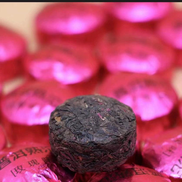 500g Menghai Rose-Flavored Mini Xiaotuo Pu'er Tea Healthy Natural Cooked