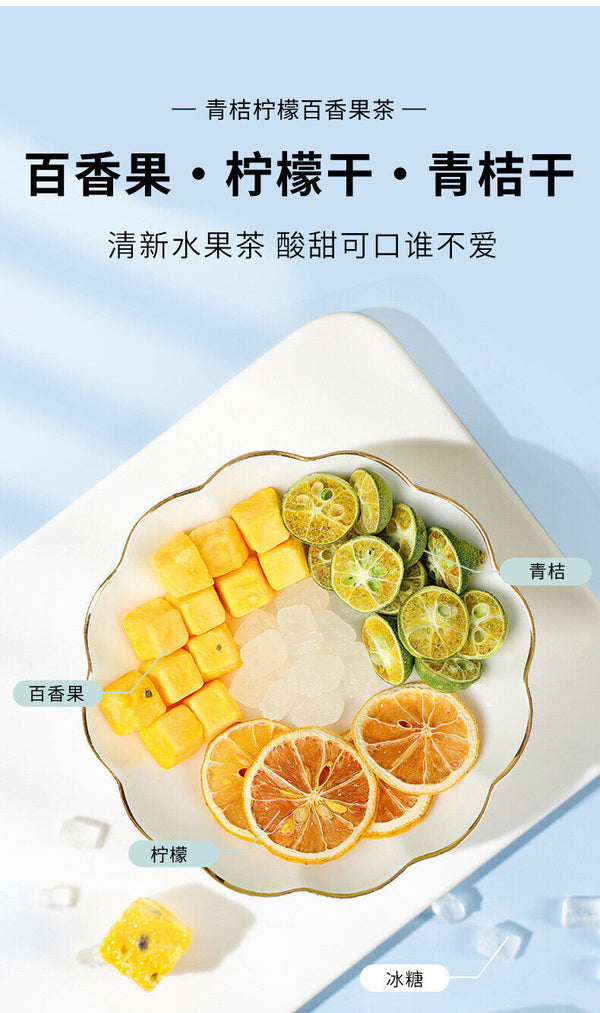 Green Tangerine Lemon Passion Fruit Tea Summer Cold Brew Fruit Tea