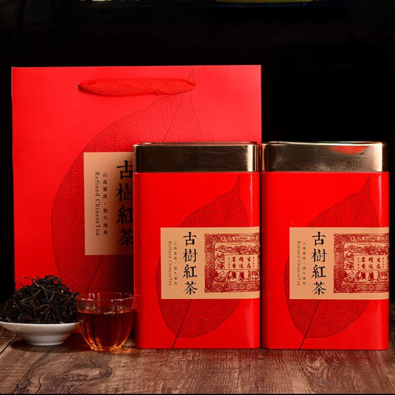 HelloYoung 500g Yunnan Dian Hong Tea Ancient Tree Organic Loose Leaf Black Tea Iron Canned Main image