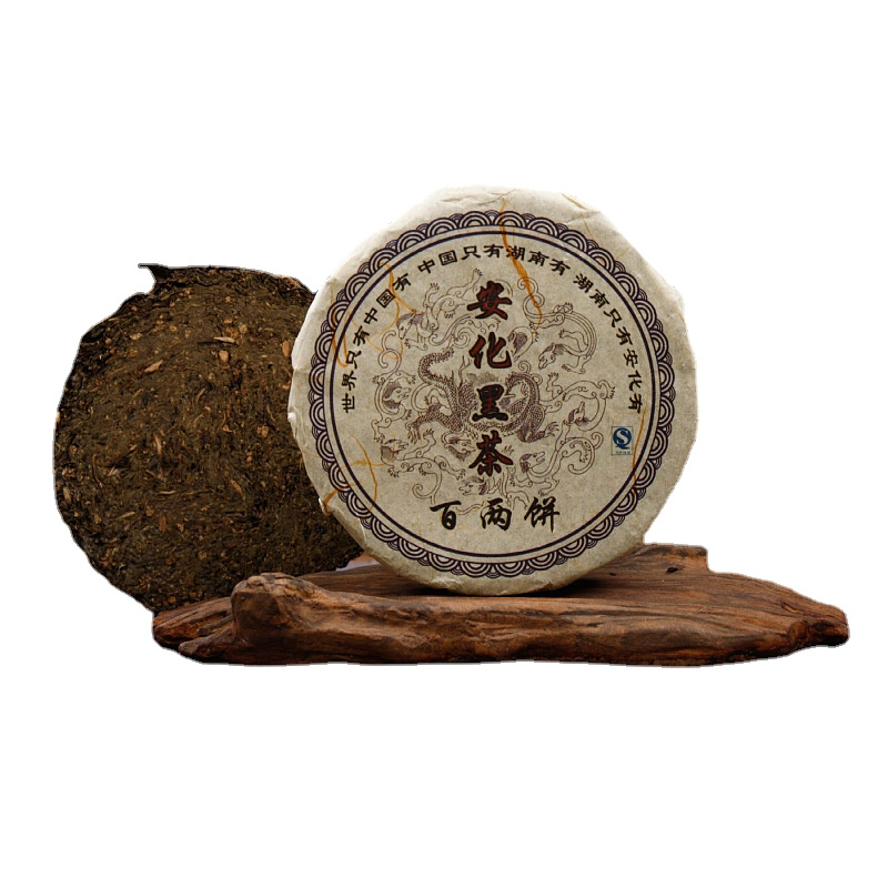 HelloYoung 150g Black Tea Cake Hunan Anhua Black Tea Flower Roll Hundred Thousand Liang Tea Main image