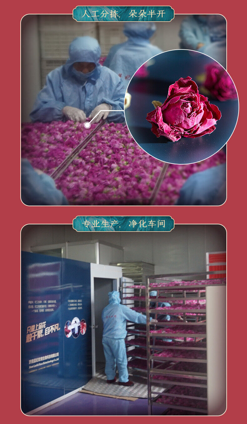 Rose Dried Tea Rose Crown Flower Tea One Flower One Cup Soaked in Water 65g