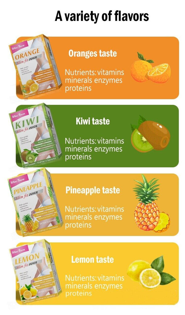 Kiwi Instant Fit Fruit Juice Flat Tummy Weight Loss Beauty Detox Powder 5g*10bag