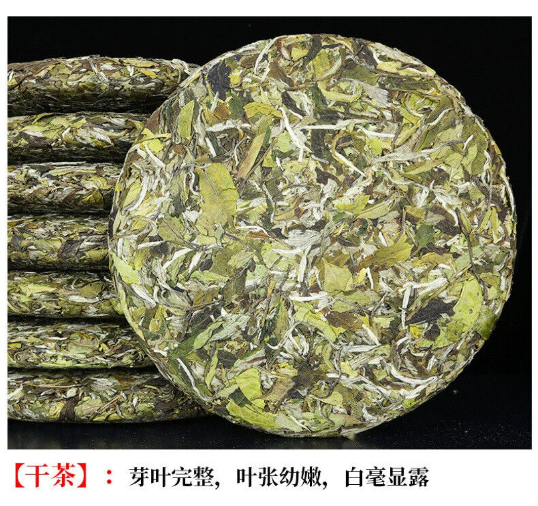 2025 Fuding Bai Mu Dan White Tea Cake Floral Aroma Spring Buds Loose Leaf