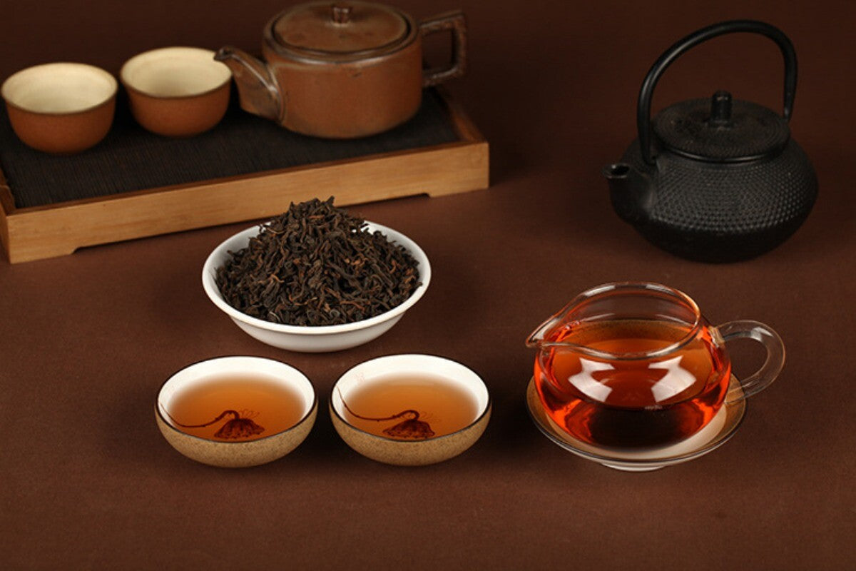 500g Yunnan Puerh Tea 2018 Menghai Ancient Tree Golden Bud Loose Tea Cooked Tea