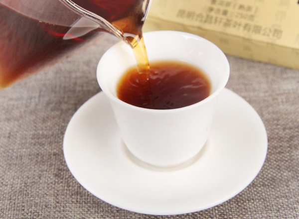 HelloYoung 250g Yunnan Da Ye Puerh Tea Brick Oujin Da Ye Ripe Tea Aged Black Tea