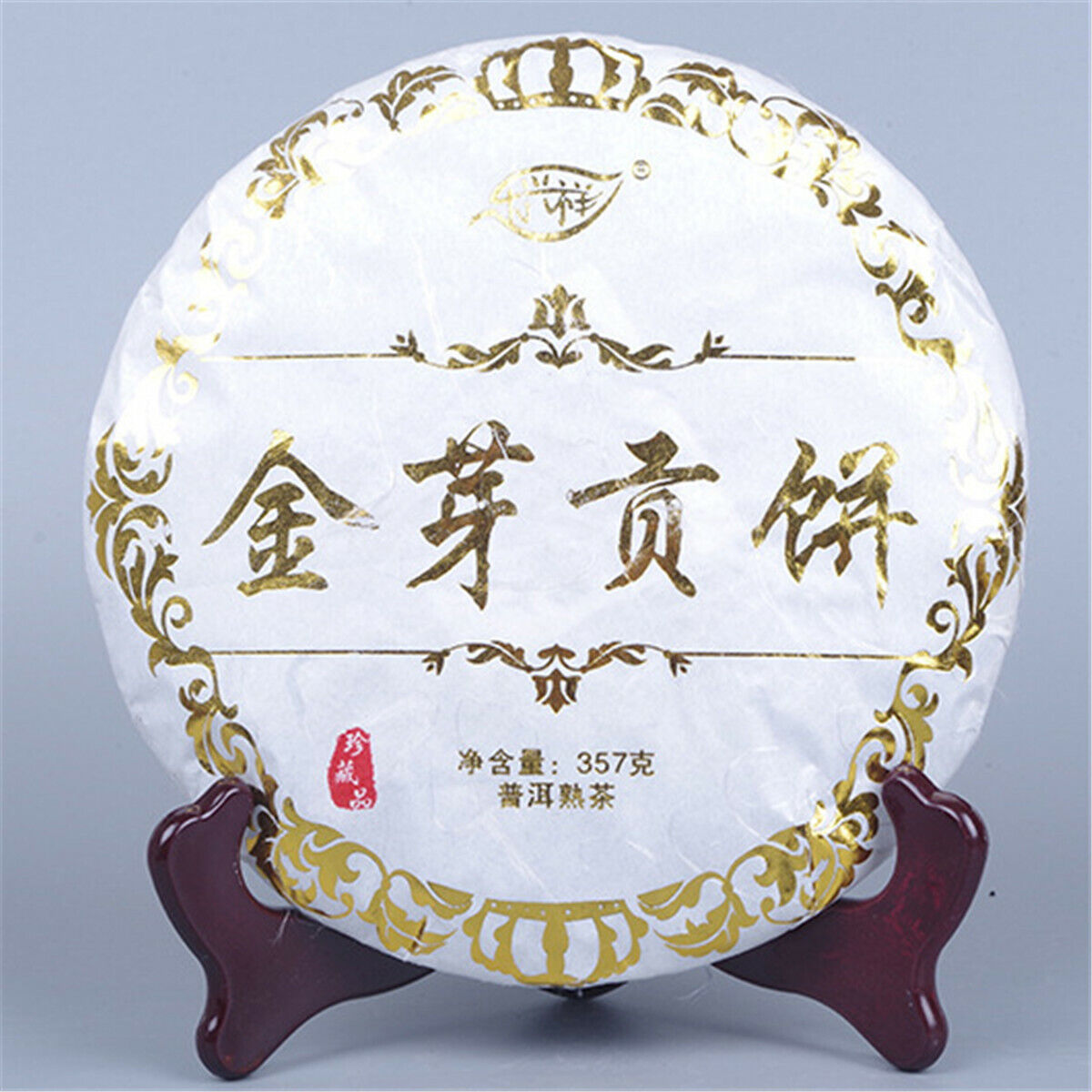 357g Pu-erh Tea Black Tea Cake Original Ripe Pu'er Tea Chinese Cooked Tea Yunnan Main image