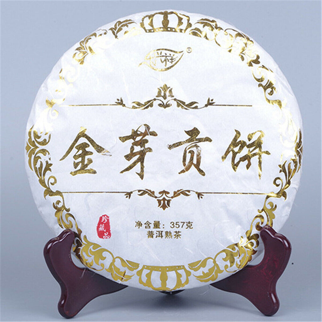 357g Pu-erh Tea Black Tea Cake Original Ripe Pu'er Tea Chinese Cooked Tea Yunnan