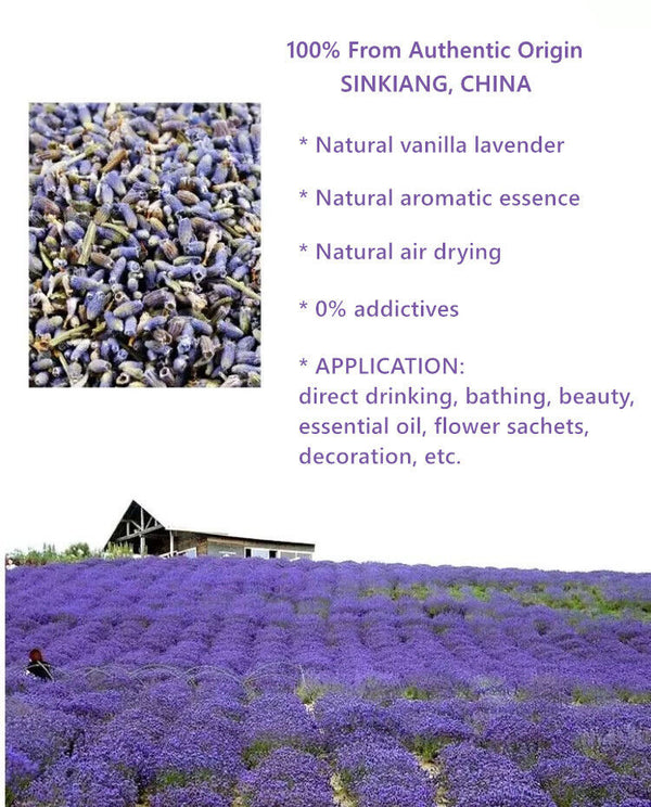 Organic Lavender Dried Flowers Perfect for Tea Lemonade Baking Baths 500g