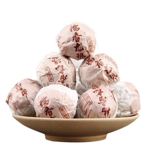 HelloYoung Glutinous Rice Fragrance Puerh Ripe Tea Dragon Pearl 500g Puerh Tea Tuocha