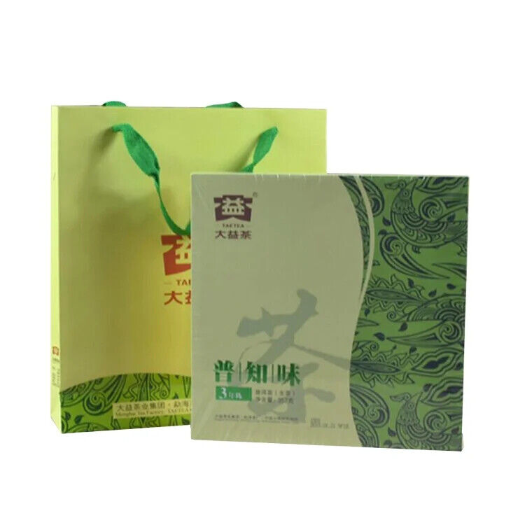 357g Famous Puer Tea Brand Dayi Unfermented Puer Tea Cake Yunnan Qi Zi Cha Bing